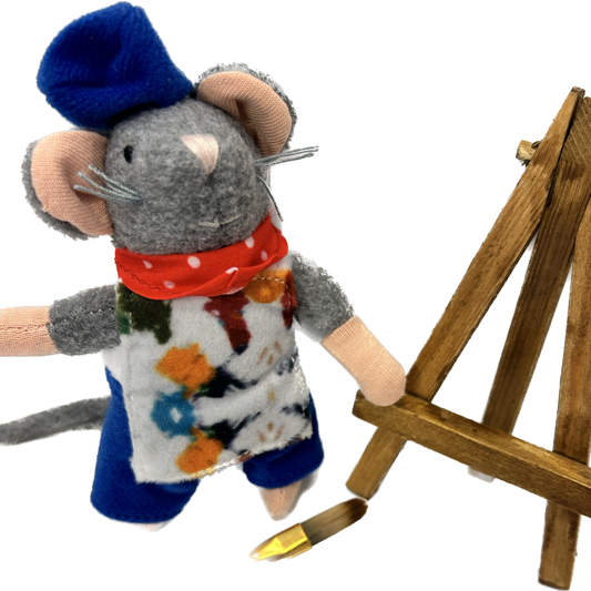 Muizenhuis knuffeltje kunstenaar