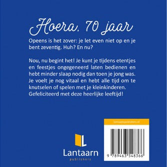 Hoera 70 achterzijde kaft
